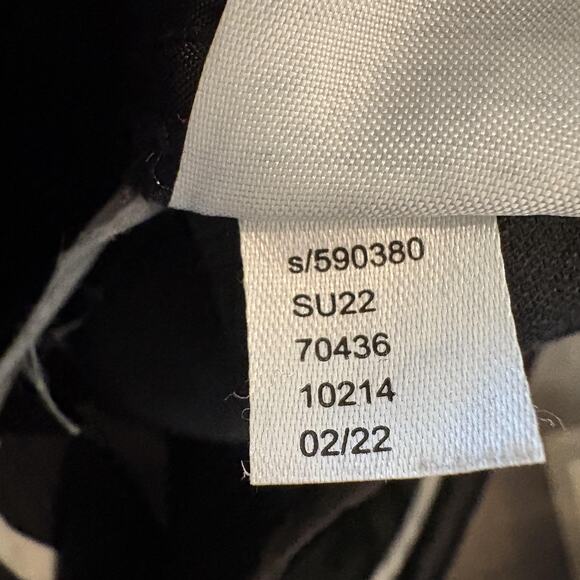 Ann Taylor Pants Womens 4 Black Linen Blend Cropped Ankle Trouser Work Office - Picture 11 of 11